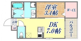 三ノ宮駅 徒歩15分 3階の物件間取画像